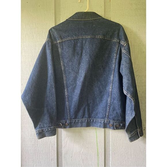 Vintage Levi’s Dark Denim Trucker M Jean Jacket 80’s Made in USA - Picture 8 of 9